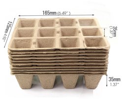 WiseGoods Premium Kweekpotjes Set Van 10x12 Stuks - Turfpotjes Stekpotjes 5CM - Tray - Tuinieren - Tuin - Kweekbak - Kweekset