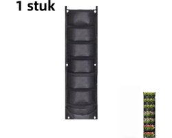 1 stuk - hangende verticale vergroeningszak - waterdichte hangtas - balkonplantenlandschapsbloemenzak - geschikt voor binnenplaats, tuin, hek, huis, balkon, kantoordecoratie - zwart