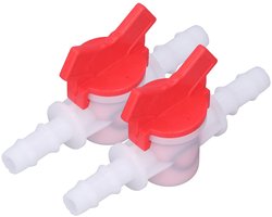 Dailygoods- Afsluitklep Set van 2 - Stroomregelklep - Druppelirrigatie - Buisaansluiting 10MM/12MM - Hoogwaardig ABS - Zwart/Wit - Waterafsluiter