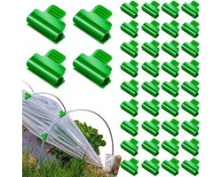 Kasklemmen - bevestigingsclips - Kas Accessoires - 40 stuks - kas accessoires - Bevestigingsclip voor kasfolie - Geschikt voor tuin- en kasaccessoires - Kas fixatie clips - Plant Broeikas Klemmen - 11mm
