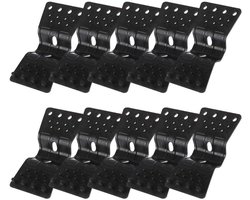 Kasklemmen - bevestigingsclips - Kas Accessoires - 10 stuks - kas accessoires - Bevestigingsclip voor kasfolie - Geschikt voor tuin- en kasaccessoires - Kas fixatie clips - Plant Broeikas Klemmen - Zwart