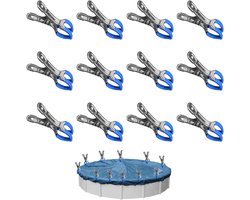 Wasknijpers - wasknijper - Kasklemmen - bevestigingsclips - Kas Accessoires - 10 stuks - kas accessoires - Bevestigingsclip voor kasfolie - Geschikt voor tuin- en kasaccessoires - Kas fixatie clips - Plant Broeikas Klemmen - Blauw