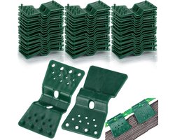 Kasklemmen - bevestigingsclips - Kas Accessoires - 50 stuks - kas accessoires - Bevestigingsclip voor kasfolie - Geschikt voor tuin- en kasaccessoires - Kas fixatie clips - Plant Broeikas Klemmen - Groen