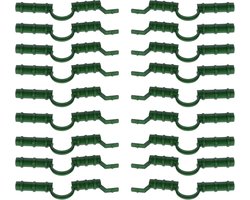 Kasklemmen - bevestigingsclips - Kas Accessoires - 20 stuks - kas accessoires - Bevestigingsclip voor kasfolie - Geschikt voor tuin- en kasaccessoires - Kas fixatie clips - Plant Broeikas Klemmen - Groen - Geschikt voor 8 mm