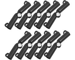 Kasklemmen - bevestigingsclips - Kas Accessoires - 10 stuks - kas accessoires - Bevestigingsclip voor kasfolie - Geschikt voor tuin- en kasaccessoires - Kas fixatie clips - Plant Broeikas Klemmen - Geschikt voor 11mm - Zwart