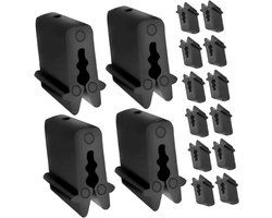 Kasklemmen - bevestigingsclips - Kas Accessoires - 100 stuks - kas accessoires - Bevestigingsclip voor kasfolie - Geschikt voor tuin- en kasaccessoires - Kas fixatie clips - Plant Broeikas Klemmen - Geschikt voor 1.8-3mm - Zwart