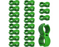 Kasklemmen - bevestigingsclips - Kas Accessoires - 20 stuks - kas accessoires - Bevestigingsclip voor kasfolie - Geschikt voor tuin- en kasaccessoires - Kas fixatie clips - Plant Broeikas Klemmen - Groen - Geschikt voor 16mm