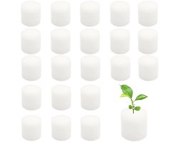 Dailygoods- Hydrocultuur Spons 100 Stuks - Cilindrische Zaaisponzen - Zacht/Elastisch - Vochtvasthoudend - Planten Tool - Optimale Teelt - Zaaispons