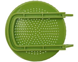1 kiemdeksel - Kiemdekselset met standaard - Kiemset voor potten met brede opening - 8,5 × 7,3 × 2,1 cm - BPA-vrij - Roestvrije kiemschaal - Geschikt voor bonen, alfalfa, broccoli en bladgroenten - Groen (pot niet inbegrepen)