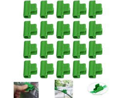 20 stuks Kasclips - Bevestigingsclips voor kasfolie - Plastic kasclips - Kasaccessoires - Geschikt voor zeilen - folies - netten - tuinbogen - tussenrijafdekkingen - schaduwconstructies en bannerframes