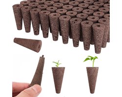 Vervangende plantenspons - 30 ST. - milieuvriendelijke zaaisponzen - Vervangende Kweeksponzen - kegelvormige - tuinaccessoires - hoogwaardige - aardeloze groenteteeltsponzen - voor kassen - geschikt voor het zaaien van zaden in diverse tuinsystemen
