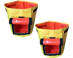 NAXSIR Plantenzakken - 2-Delige Set - Tuinbladopvangzak - 35x45 cm - 10 gallons - Ademend Materiaal - Opvouwbaar