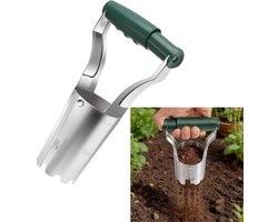 Handplantmachine - met dieptemarkeringen - zaaimachine - gatengraver - 13*6*23 cm - voor het planten van narcissen en tulpen - groen