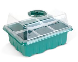 Kweekbakje Met Deksel 6 Vakken - Mini Kweekkas Met Ventilatie - Zaaibak Propagator Voor Zaailingen En Stekken - Kweekset Binnen - 18,5 x 14,5 x 11 cm - 18,5 x 14,5 x 11 cm 1 Stuks [11983]