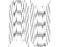 Broeikasclips voor glas - 100 stuks - Glasklemmen - W clips - RVS - Broeikas Glasklemmen - Eenvoudige installatie - Tuin clip - Geschikt voor het bevestigen van glas in kassen - 7.7×3cm - Zilver