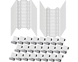 Sander Shop 100 stuks Z Clips voor Glas & Polycarbonaat, Roestvrijstalen Bevestigingen voor Kasbeglazing