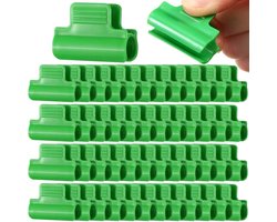SnelShoppen - 50 Stuks Kwekerij Klemmen - 16 mm Groen - Plastic Folie Klemmen voor Tuin en Serre - Antislip Design