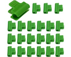 22 stuks buisklemmen, geschikt voor 19-20 mm plantenpalen kweekkas beugel dunne film tuin ondersteuning frame, kweekplant dekkende net tunnel beugel klemmen