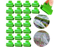 24 Stuks - Kasklemmen - bevestigingsclips - Broeikas Klemmen 19 mm - Plastic Buisklemmen - voor Tunnelkas - Schaduwdoek en Folie Clips - voor Tuinbouw - Schroefdraad Handgreep Plantensteun Klem - Groen