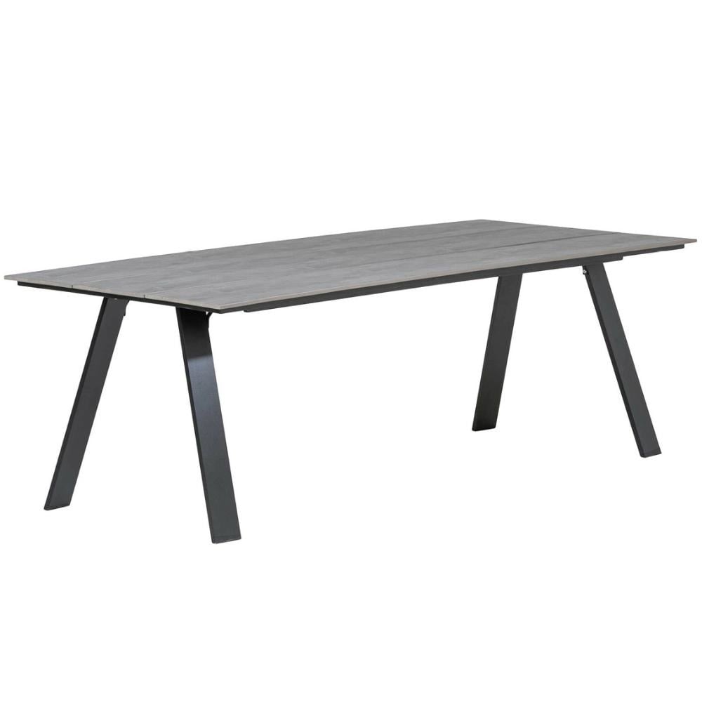 Oslo dining tuintafel 6 personen | polywood + aluminium | Grey | 220cm