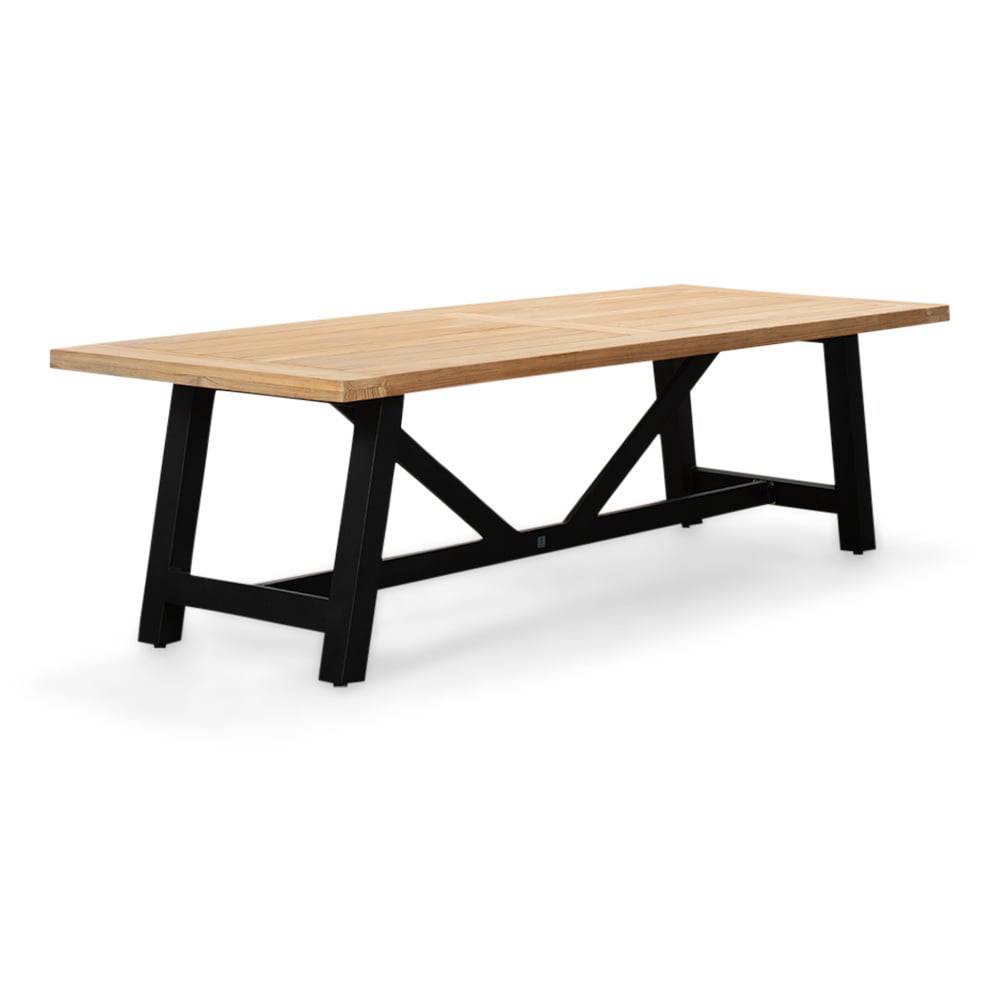 James dining tuintafel 6 personen | teakhout + aluminium | Natural Teak | 260cm